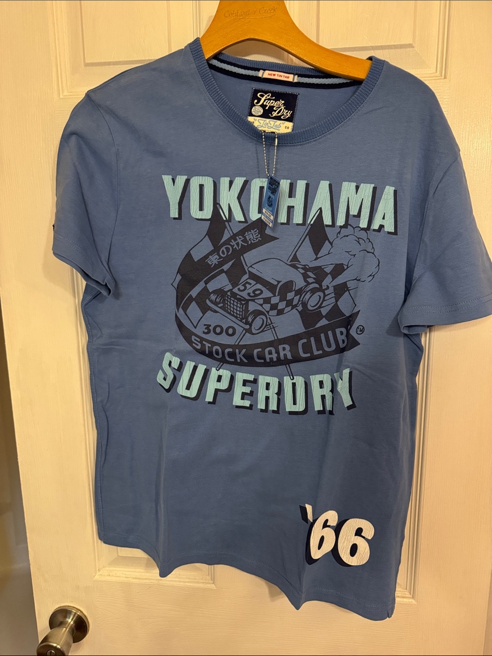Superdry Blue Yokohama Stock Car Club Graphic Tee